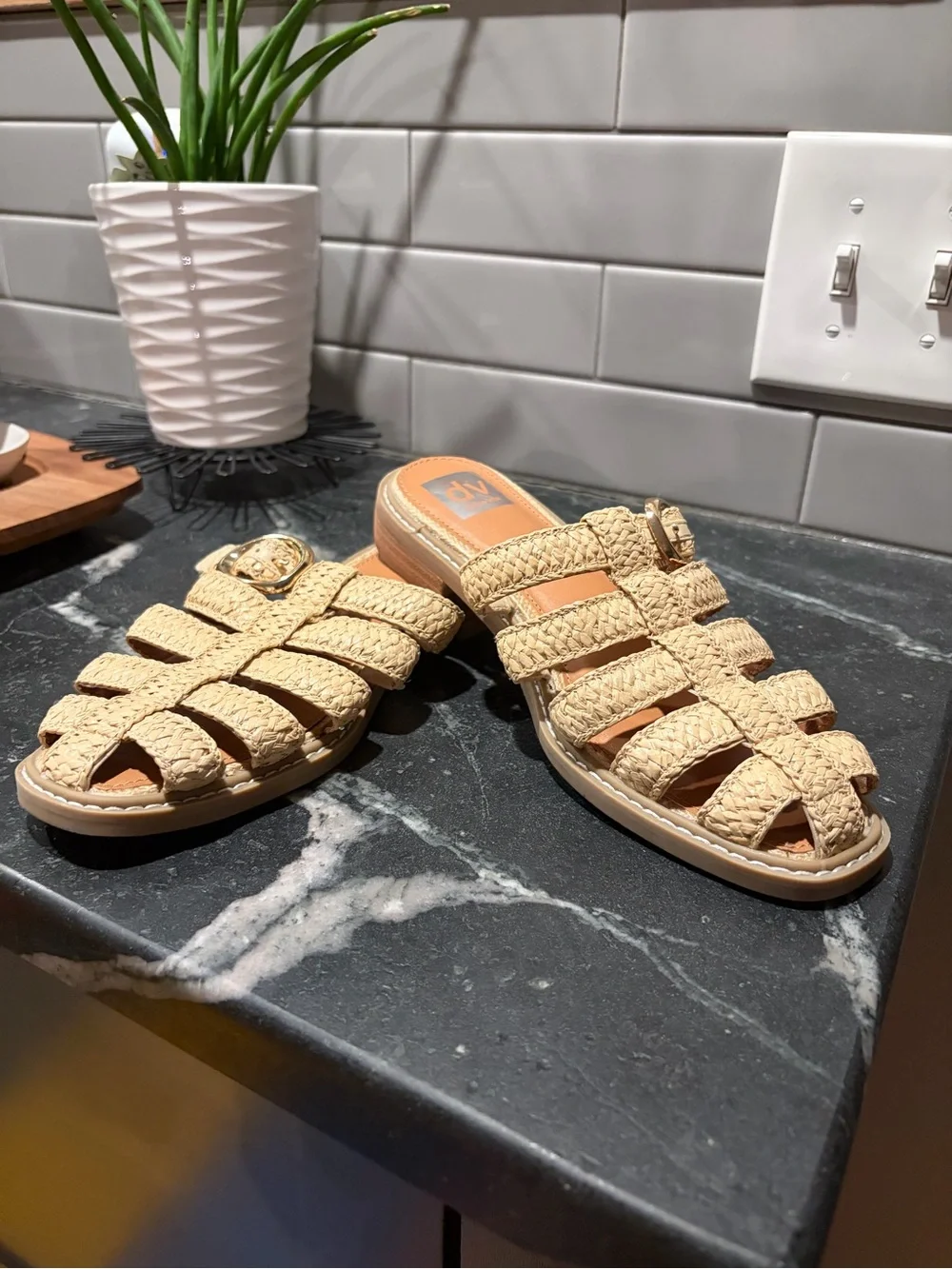 Dolce Vida Fyona Fisherman Sandals in Rafia